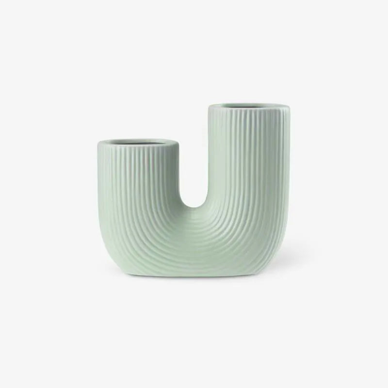 Green designer vase