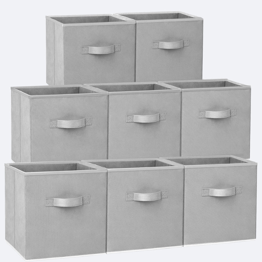 Bacs de Rangement Pliables en Tissu – Noir, Gris ou Blanc