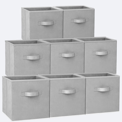 Bacs de Rangement Pliables en Tissu – Noir, Gris ou Blanc