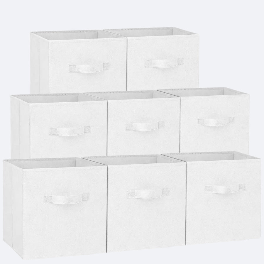Bacs de Rangement Pliables en Tissu – Noir, Gris ou Blanc