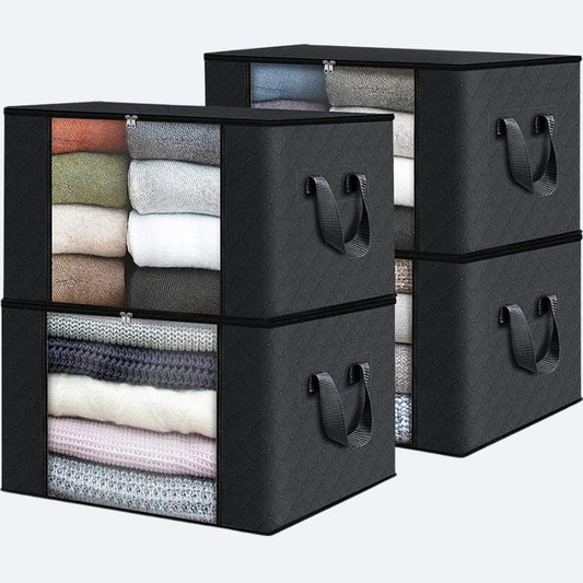 Housses de Rangement Pliables avec Fenêtre Transparente