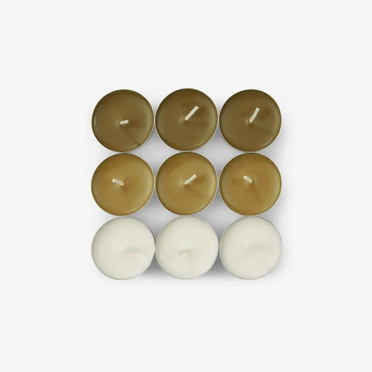 Pack de 9 bougies vertes