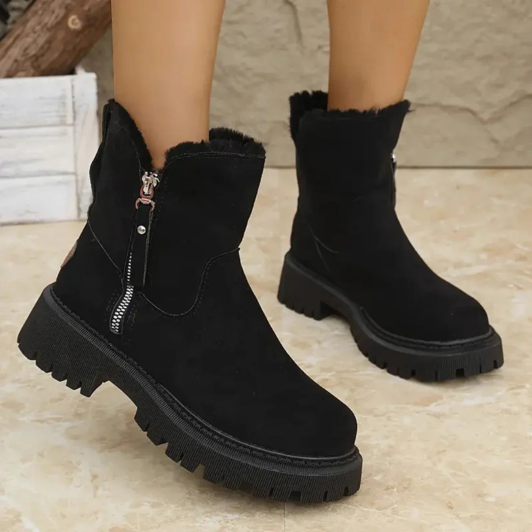 Zip-up boots