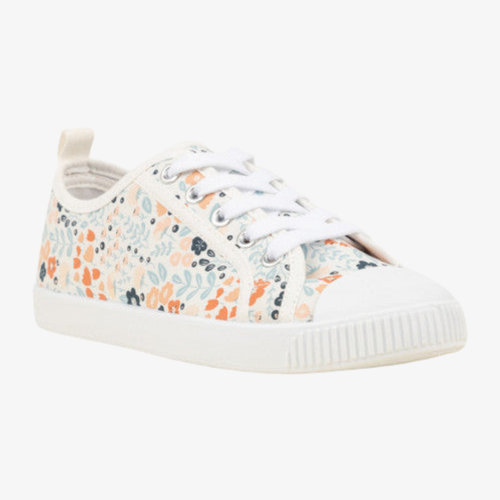 Floral pattern canvas sneakers
