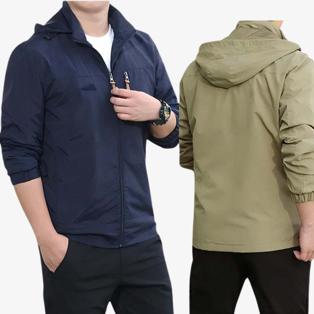 Men's Windproof Jacket with DWR Treatment |