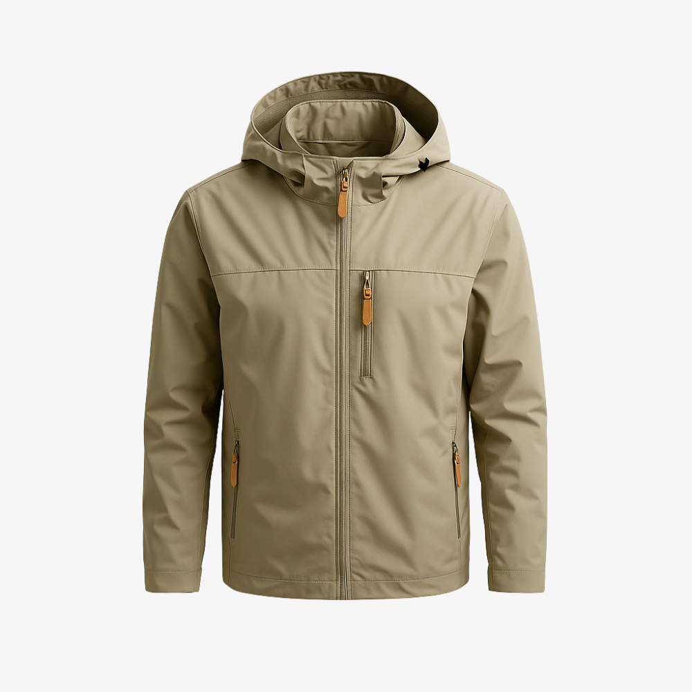 Men's Windproof Jacket with DWR Treatment |